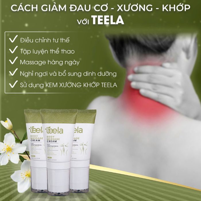cach giam dau voi kem massage teela