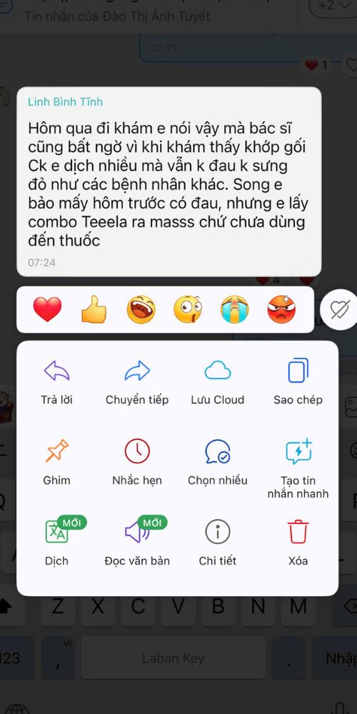 Đánh giá của khách hàng dùng xịt xương khớp Teela