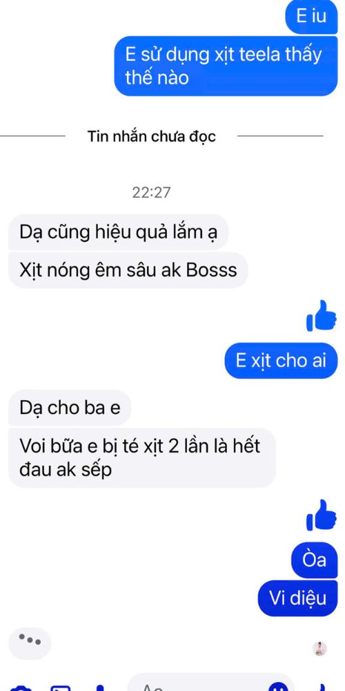 Đánh giá của khách hàng dùng xịt xương khớp Teela