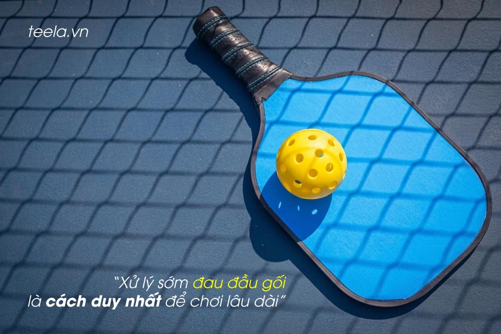 đau đầu gối khi chơi Pickleball