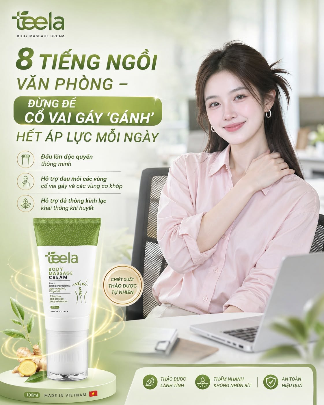 kem massage cổ vai gáy Teela